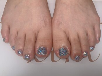 キヒ 渋谷店(Kihi)/フットラメワンカラー キラキラ