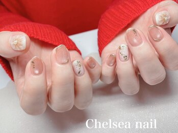 チェルシーネイル(Chelsea nail)の写真/透明感溢れるシンプルネイルは落ち着いた上品な印象に―。さりげないオシャレを楽しみたい大人女性に人気♪