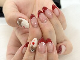 【森】クマちゃんネイル