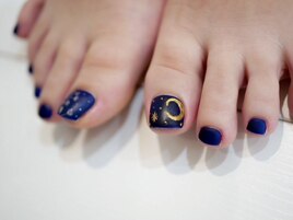 夜空フットネイル☆