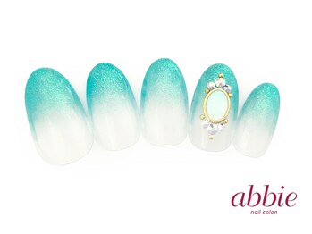 ネイルサロンアビー 北千住店(abbie)/初夏グリーン ¥9251