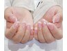 【チップ、長さ出し10本】《hand》オフ無料・アート10本付（ケア込）￥13200