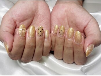 ハズグラスネイル(Haze Grass nail)/リボン/ドット