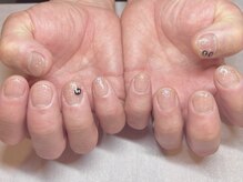 パープルの爪屋/透け感フラッシュネイル