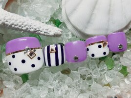 ポルカドット×バイカラー