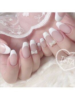 パールフレンチ×パールリボン