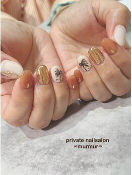 プライベート ネイルサロン マーマ(murmur)/ヤシの木アート