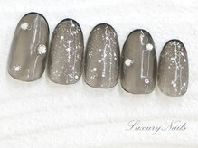 ラグジュアリーネイルズ オオミヤ(Luxury Nails Omiya)/透け感*ブラックネイル