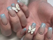 リリーネイル(Lily nail)/水色グラデーション