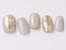 アイ ネイルズ 天神店(I nails)/シルバーうね　¥ 6500