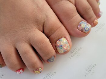 ネイルフロンティア 吉祥寺(NAIL FRONTIER)/カラフルフラワーフット14980円
