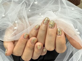 ヒラソルネイル(Girasol nail)/キラキララメネイル