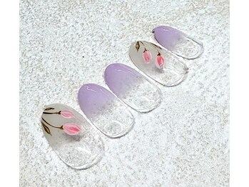 ブルージュ/4月定額ネイル