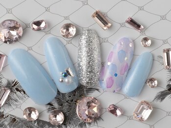 水彩シンプルネイル