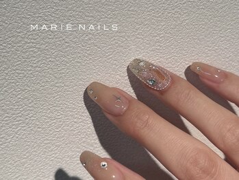 マリーネイルズ 表参道店(MARIE NAILS)/¥12,000 ちゅるんビジュー