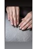 【美爪Hand】上品デザイン【ガラスフレンチ】定額￥9,900 【off無料】