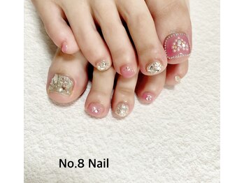 ナンバーエイトネイル(No.8 Nail)/ピンク×キラキラ☆