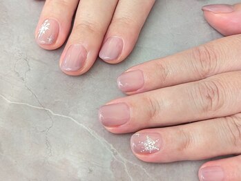 エムスラッシュ ネイル センター北店(M.SLASH)/パラジェル　雪の結晶アート