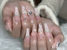 Eli Nails 新宿【エリネイルズ】《長さだし専門店/つけ放題/持ち込み/スカルプ》/ピンクネイル