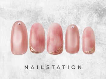 ネイルステーション ルミネ新宿1店(NAIL STATION)/ピンクマグネイル/パラジェル