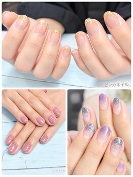 ピッカネイルの写真/周囲の視線を釘付けにする指先♪口コミ高評価の実力派★ご希望のデザインをご提案します◎
