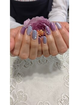 ネイル アンド ボディ ローサ(ROSA)/2色カラー＋ストーン ラメ仕上げ