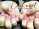 ハート柄ネイル【Cher nail】