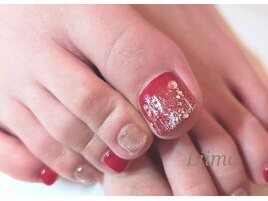 雪の結晶　フットネイル