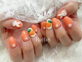 ミッフィーにんじんネイル