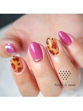 ネイルアラモード(Nail.alamode)/べっ甲ヒョウ柄ネイル