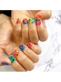 ブーケラテ(bouquet latte)/ネオンレオパード