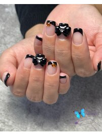 ブラックフレンチでハロウィン風