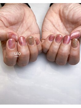 ウロネイルズ(ulo nails)/ピンクパープルニュアンスアート