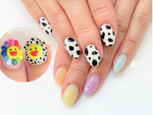 ネイルコレクション ピンク(Nail Collection Pink)/ジェル放題＋キャラ♪ウシ柄♪