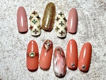 アンリーフ高田馬場店(an leaf)/ビジュー×もやもやニュアンス