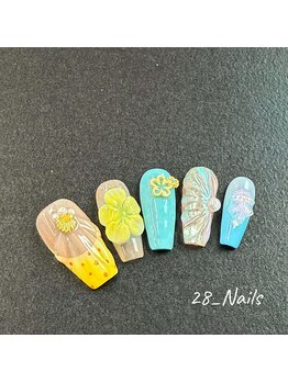 28ネイル 阿佐ヶ谷店/夏・海・マンスリーデザイン