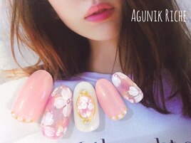 【花柄ネイル】