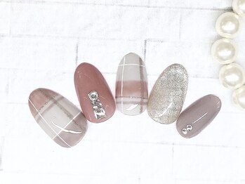 アルセア 上野御徒町店(Alcea)/チェック マグネットネイル 春