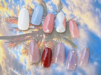 ア ネイル(A nail)/アーガイルネイル　透け感