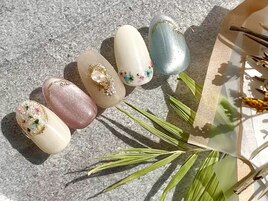 マグ押し花ネイル