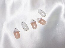 シェリーピンク(cherie pink)/大人可愛いお星様ネイル♪