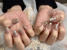 ネイル ミュー(nail myuu)/ガラスフレンチ