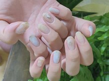 サニエプラス(Sagnier+)/クリアと淡い水色マーブル