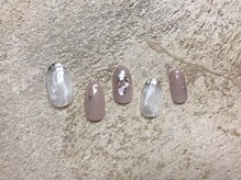 ネイルアンドアイラッシュサロン エスポアール(nail&eyelash salon espoir)/ガラスフレンチ　90分コース