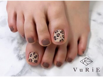 ヴリエ 豊田店(VURIE)/レオパード柄フットネイル