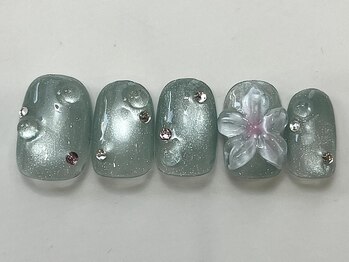 ネイルメゾン 天神店(NAIL MAISON)/ハイビスカス夏マグ水滴¥8550