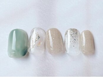 アイネイルズ 梅田店(I nails)/シンプルきらきらニュアンス