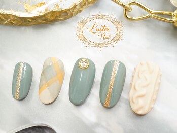 ラスターネイル(Luster nail)/大人のニット&チェック☆