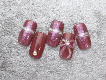 アイビー(Aivy)/個性派ぷっくりリボンネイル