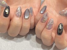 スワローネイルアイ(swallow nail eye)/大理石風ネイル